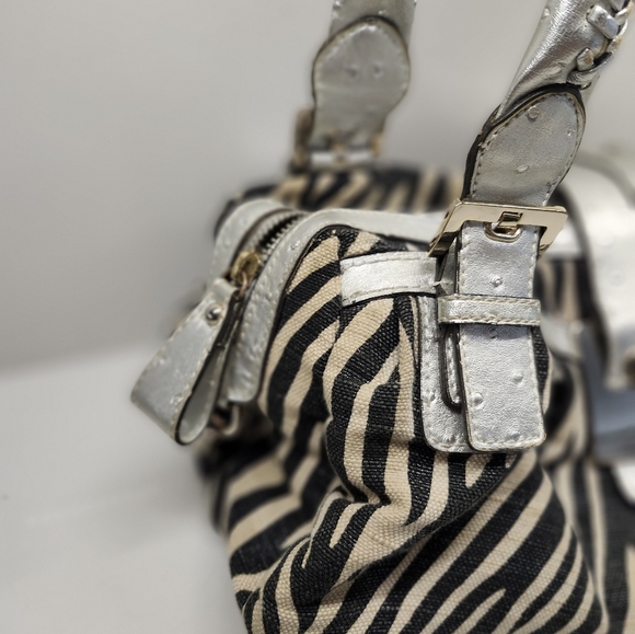 Guess by Marciano Silver Metallic Canvas Tote - Picture 3 of 10